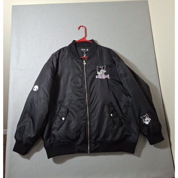 Kuromi Hello Kitty & Friends x Forever 21 Medium Sanrio Collab Bomber Jacket EMO - Picture 2 of 16